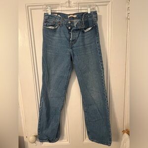 Levi’s wedgie straight, medium wash, size 27